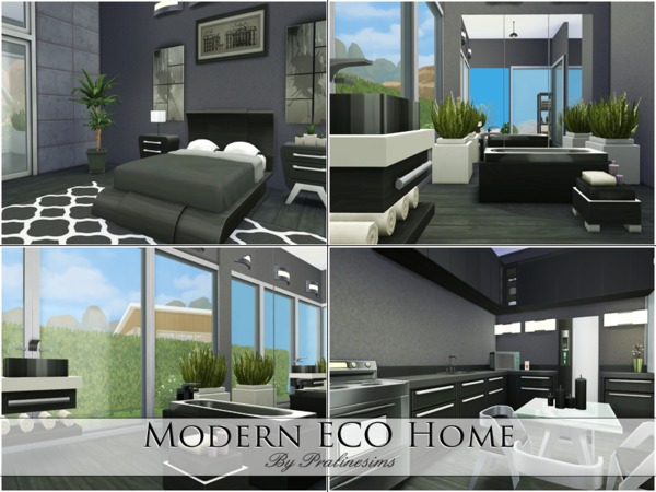 Sims 4 Modern Eco Home by Pralinesims at TSR