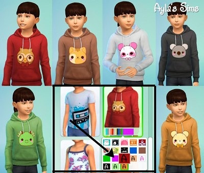 Sweatshirts for kids at Ayla’s Sims