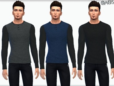 Henley Sweater by OranosTR at TSR » Sims 4 Updates