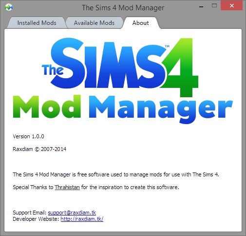 Sims 4 The Sims 4 Mod Manager by Raxdiam at Mod The Sims