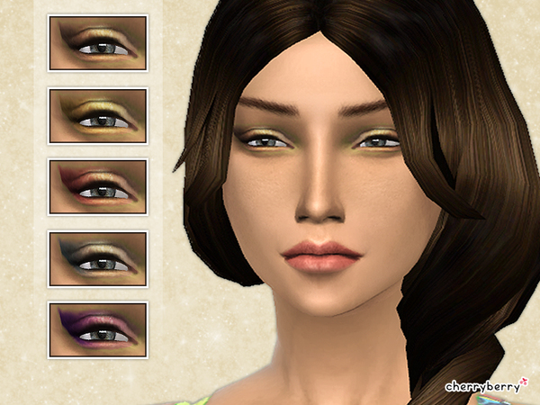 Sims 4 Shimmer eyeshadow by CherryBerrySim at TSR