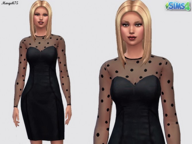 Sims 4 Polka Dot Mesh Dress by Margies Sims at Sims 3 Addictions