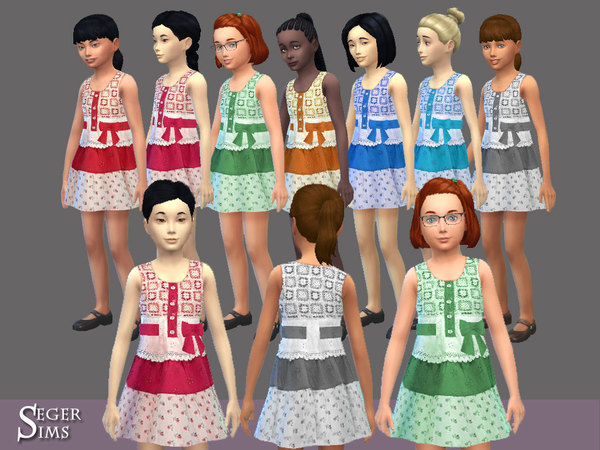 Sims 4 7 Summer Dresses by SegerSims at TSR