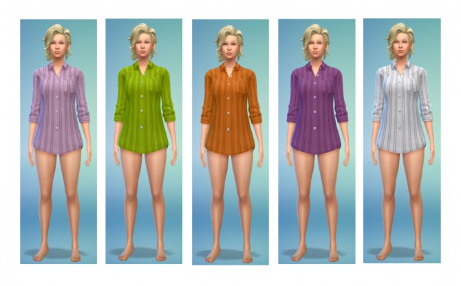 Sims 4 Nightshirt in Anna’s colors at Simsnacks