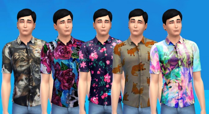 Sims 4 Printed shirts for males at Matt In Simblrland