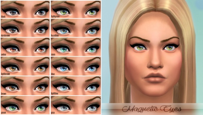 Sims 4 Magnetic Eyes by Shady at Mod The Sims