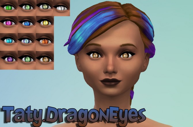 Sims 4 Dragon and Future eyes non default at Taty – Eámanë Palantír