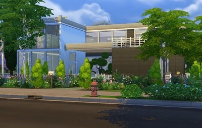 Amity House modern home by BaronessTrash at Mod The Sims