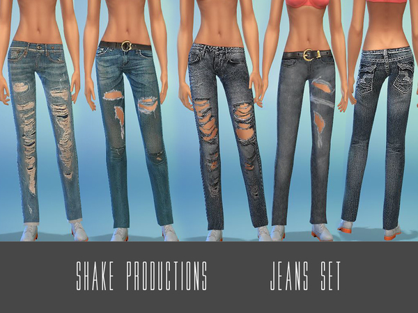 Sims 4 Realistic detailed jeans by ShakeProductions at The Sims Resource