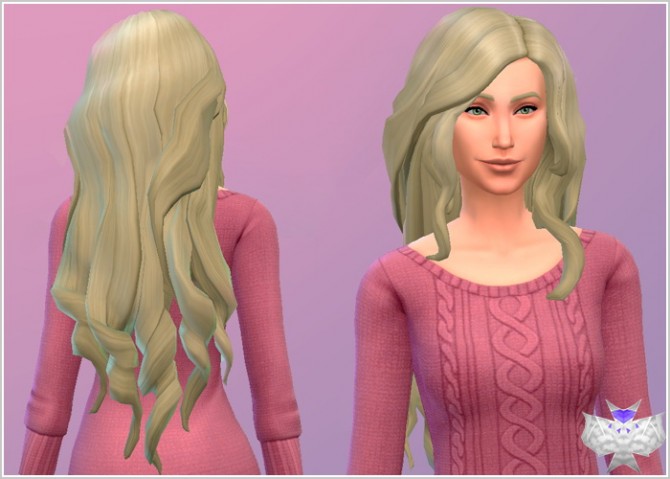 Sims 4 Long Wavy Hair Modified at David Sims