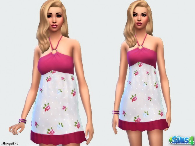 Sims 4 Flower Summer Dress by Margies Sims at Sims 3 Addictions