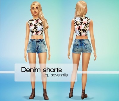 Denim shorts at Sevenhills Sims
