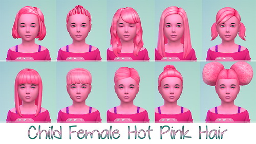 Sims 4 Child hair recolors at Star’s Sugary Pixels