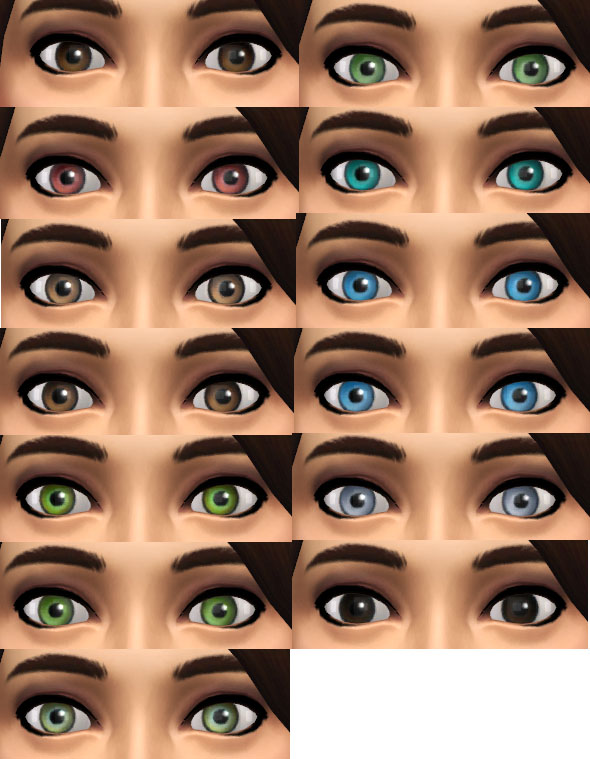 Sims 4 Replacement Eyes by Gothelittle at Mod The Sims