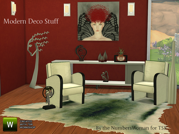 Sims 4 Modern Deco Stuff    start off Sims 4 object Creation! at The Sims Resource