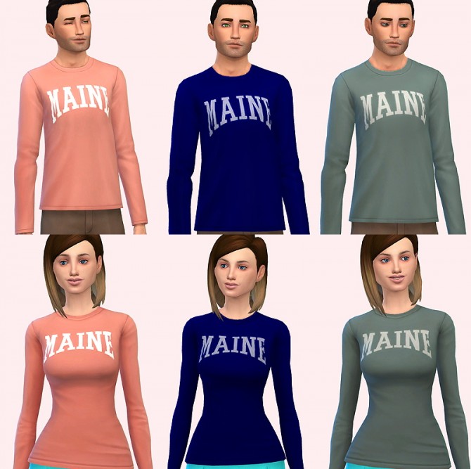 Sims 4 MAINE T Shirts at Ecoast