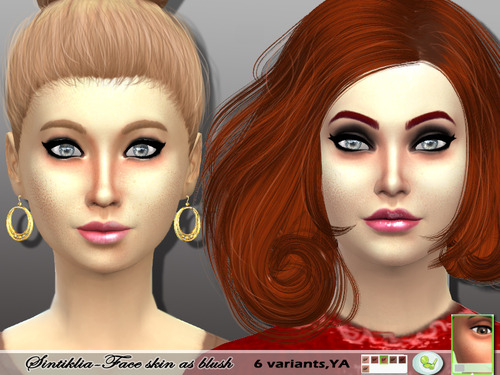Sims 4 Face skin (blush) at Sintiklia Sims