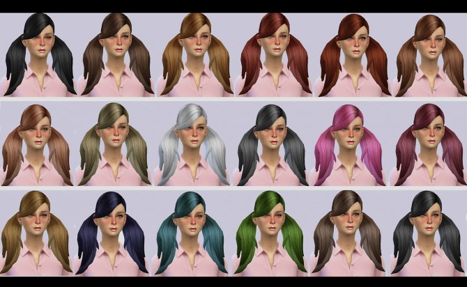 Sims 4 Uktrash Elena Hair Retexture FIX at Simaniacos