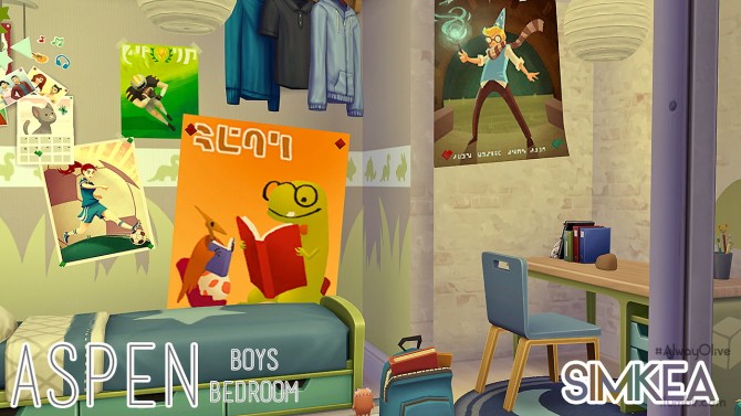 Sims 4 Aspen Boys Bedroom at Simkea