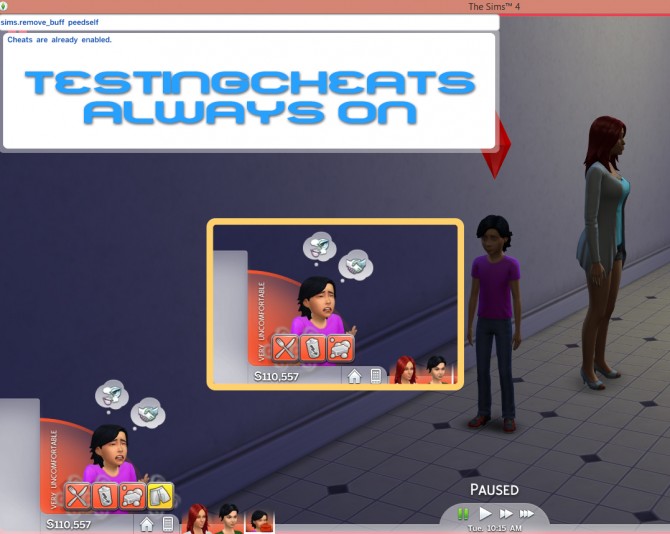 Sims 4 Testing Cheats Always Enabled! by TwistedMexi at Mod The Sims