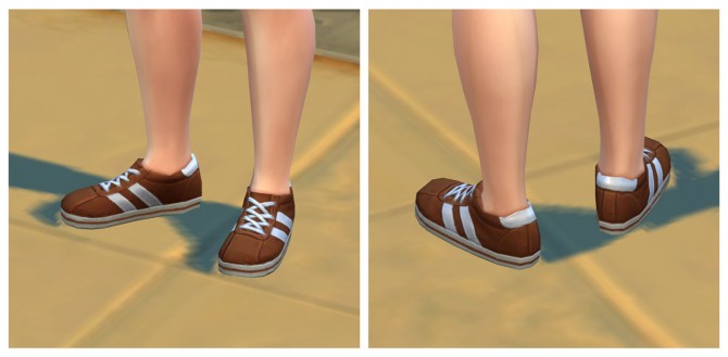 Sims 4 Brown Lowtop Sneakers For Males by Menaceman44 at Mod The Sims