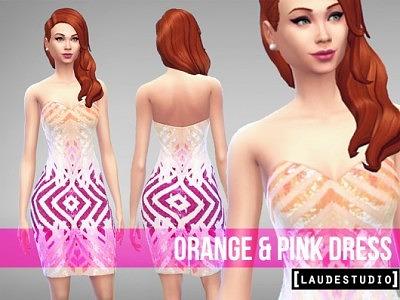 Orange & Pink Dress at Laude Studio