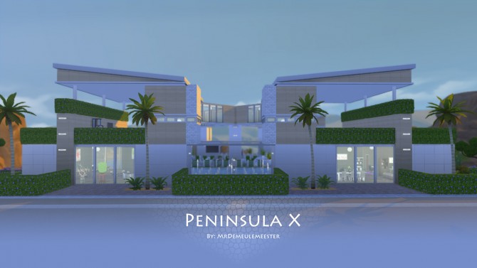 Sims 4 Peninsula X house by MrDemeulemeester at Mod The Sims