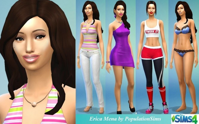 Sims 4 Erica Mena by PopulationSims at Sims 4 Caliente