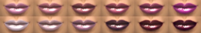 Sims 4 12 Custom Fantasy Lip Gloss Colors at The Simsperience