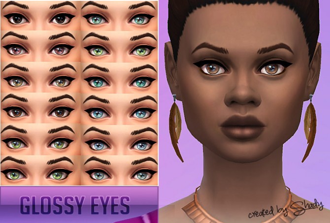 Sims 4 Realistic Glossy Eyes by Shady at Mod The Sims