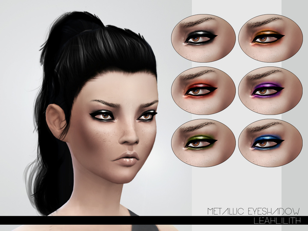Sims 4 Metallic Eyeshadow by LeahLillith at The Sims Resource