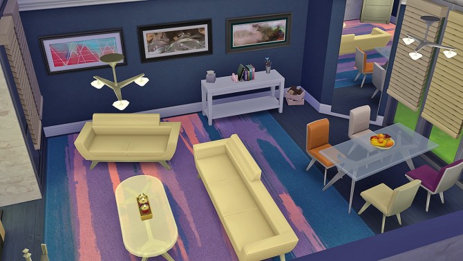 Sims 4 Mod Living & Dining Cosy, warm and spacious at Simkea