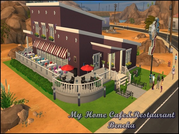 Sims 4 My Home Cafe & Restaurant by Beneka at The Sims Resource