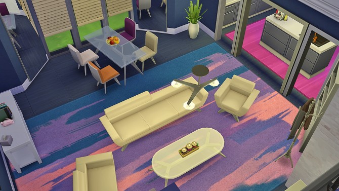 Sims 4 Mod Living & Dining Cosy, warm and spacious at Simkea