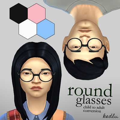 Round glasses for kids by KEDLU at Mod The Sims