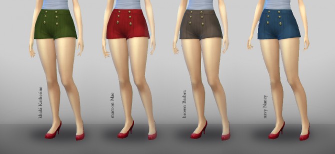 Sims 4 Pin me up! retro shorts by KEDLU at Mod The Sims