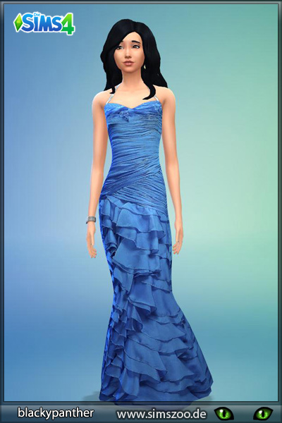 Sims 4 Blue Dream gown by blackypanther at Blacky’s Sims Zoo