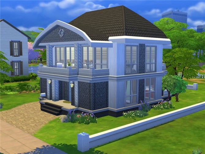 Sims 4 Small box house by Natali Nik at ihelensims