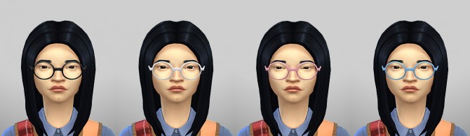 Sims 4 Round glasses for kids by KEDLU at Mod The Sims