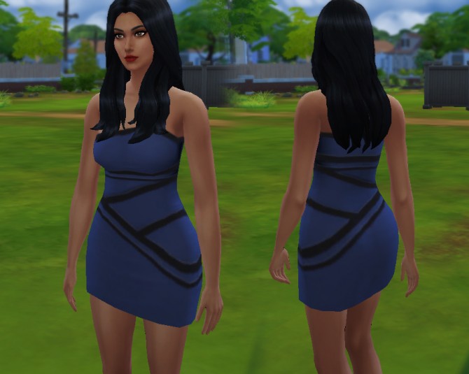 Sims 4 Formal lines dress by Kiara24 at Mod The Sims