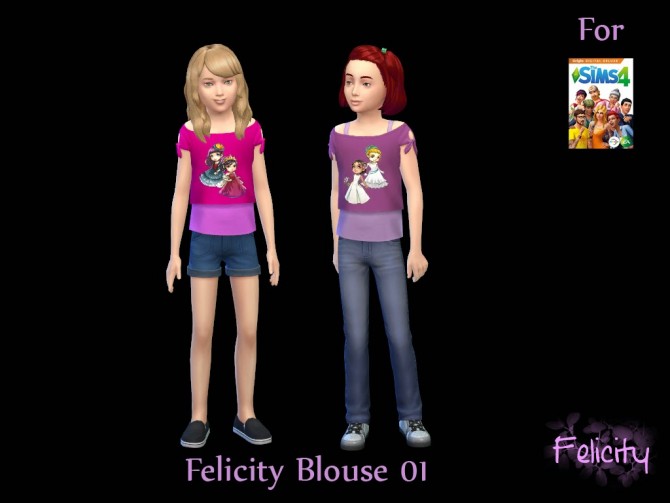 Sims 4 Felicity Blouse 01 and Sweater 01 at Sims and Just Stuff