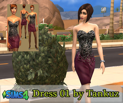 Sims 4 Dress 01 by Tankuz at Sims 3 Game