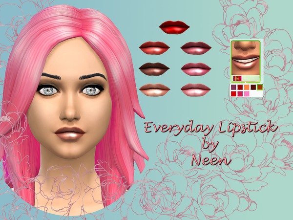 Sims 4 Everyday Lipstick by Neenornina at TSR