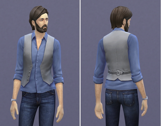 Sims 4 Shirt Rolled Vest Retouch for Sims 4 at Rusty Nail