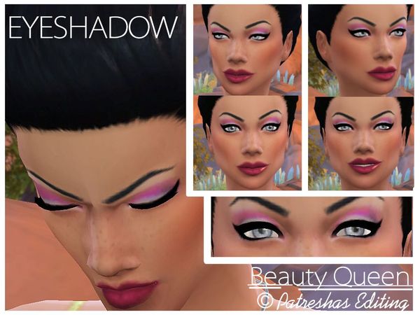Sims 4 Beauty Queen Eye shadow by Patreshas Editing at TSR