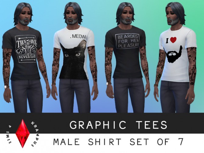 Sims 4 Graphic tees set 7 for males at Sims 4 Krampus