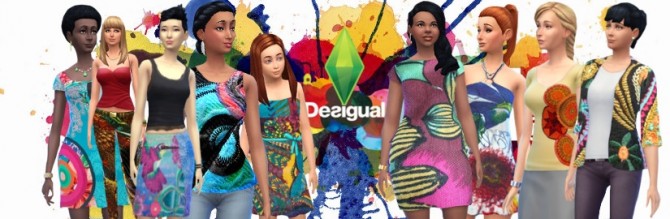 Sims 4 DESIGUAL COLLECTION 9 clothes by Bloup at Sims Artists