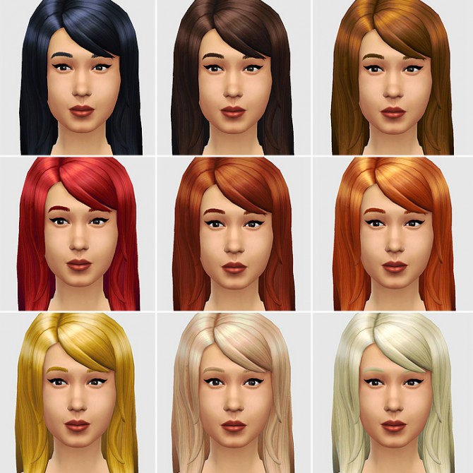 Sims 4 LongStyle Hair DePoofed (AKA The Jessica) at LumiaLover Sims