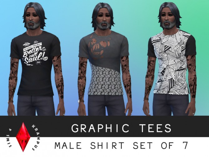 Sims 4 Graphic tees set 7 for males at Sims 4 Krampus
