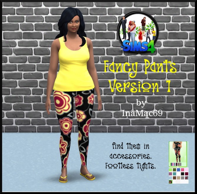 Sims 4 Fancy Leggings by InaMac69 at Simtech Sims4